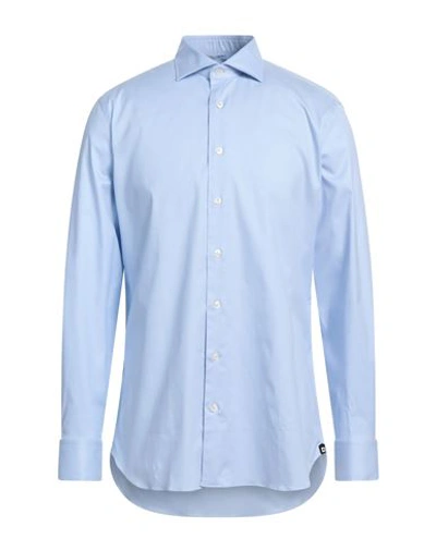 Lardini Man Shirt Sky Blue Size 16 ½ Cotton, Elastane