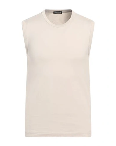 Ann Demeulemeester Man Tank Top Beige Size S Cotton In Beige