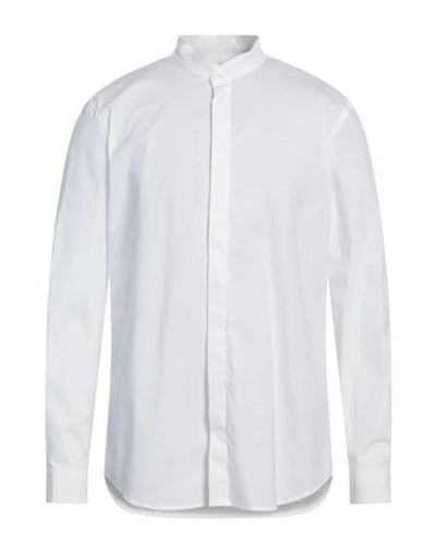 Dondup Man Shirt Off White Size L Cotton, Elastane