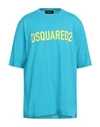 Dsquared2 T-shirt Man T-shirt Sky Blue Size S Cotton In Blue