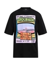 Dsquared2 Man T-shirt Black Size L Cotton In Black