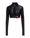 Versace Jeans Couture Woman Shirt Black Size 4 Polyamide, Elastane