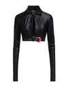 Versace Jeans Couture Woman Shirt Black Size 6 Polyamide, Elastane