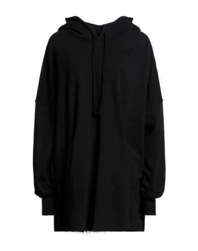 Mm6 Maison Margiela Woman Sweatshirt Black Size Xs Cotton, Elastane