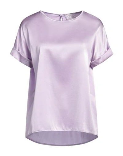 Snobby Sheep Woman Top Lilac Size 8 Silk, Elastane In Purple