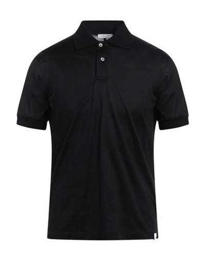 Paolo Pecora Man Polo Shirt Black Size S Cotton In 9000