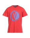 VERSACE JEANS COUTURE VERSACE JEANS COUTURE MAN T-SHIRT RED SIZE S COTTON