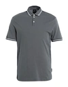 Armani Exchange Man Polo Shirt Lead Size L Cotton In Grey