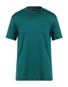 Giorgio Armani Man T-shirt Deep Jade Size 42 Cotton In Green