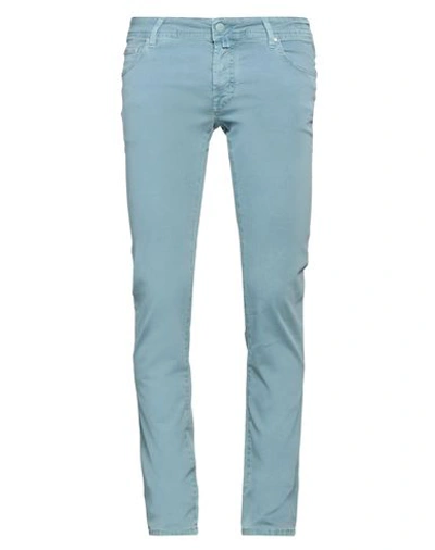 Jacob Cohёn Man Pants Light Blue Size 34 Cotton, Lyocell, Elastane In Blue