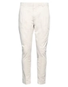 Yan Simmon Man Pants Ivory Size 36 Cotton, Elastane In White