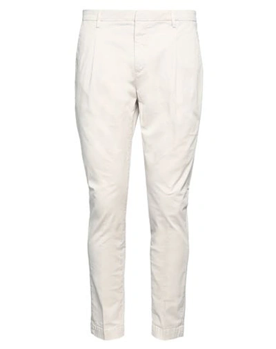 Yan Simmon Man Pants Ivory Size 36 Cotton, Elastane In White