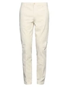 YAN SIMMON YAN SIMMON MAN PANTS IVORY SIZE 34 COTTON, ELASTANE