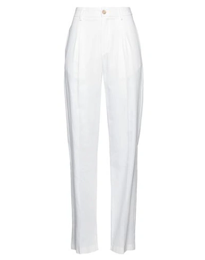 Vanessa Scott Woman Pants White Size M Linen, Viscose