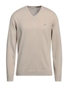 Brooksfield Man Sweater Beige Size 42 Cotton