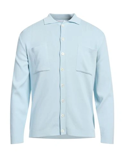 Daniele Fiesoli Man Cardigan Sky Blue Size Xl Cotton In Blue