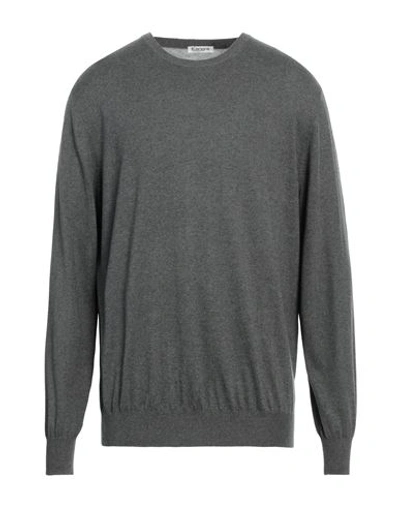 Kangra Man Sweater Lead Size 44 Silk, Cashmere In Grey