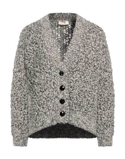 Momoní Woman Cardigan Grey Size S Merino Wool, Polyamide, Alpaca Wool, Polyester