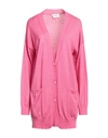 Snobby Sheep Woman Cardigan Pink Size 14 Silk, Cashmere