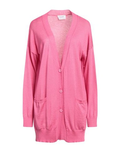Snobby Sheep Woman Cardigan Pink Size 14 Silk, Cashmere