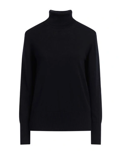 Alpha Studio Woman Turtleneck Midnight Blue Size 12 Wool, Cashmere