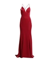 MIKAEL MIKAEL WOMAN MAXI DRESS BRICK RED SIZE 12 POLYESTER