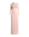 Elisabetta Franchi Woman Maxi Dress Blush Size 8 Viscose, Elastane, Silk, Plastic, Glass In Pink