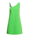 Just Cavalli Woman Mini Dress Acid Green Size 4 Polyester, Elastane