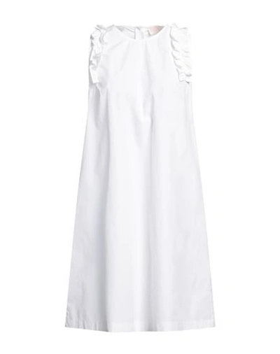 I Blues Woman Mini Dress White Size 8 Cotton
