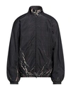 Burberry Sliced Check Jacket In Black