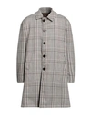 Lardini Man Overcoat & Trench Coat Dark Brown Size 40 Wool, Linen In Brown