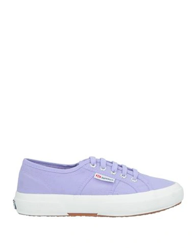 Superga Woman Trainers Lilac Size 7.5 Textile Fibers