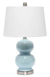 Lalia Home Laila Home Dual Orb Table Lamp With Fabric Shade In Light Blue
