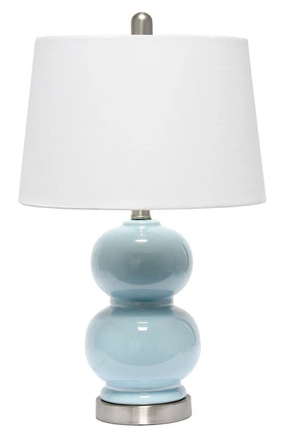 Lalia Home Laila Home Dual Orb Table Lamp With Fabric Shade In Blue