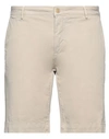 YAN SIMMON YAN SIMMON MAN SHORTS & BERMUDA SHORTS BEIGE SIZE 40 COTTON, ELASTANE