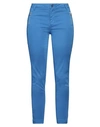 Liu •jo Woman Pants Blue Size 26 Cotton, Elastane