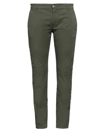 Grey Daniele Alessandrini Man Pants Military Green Size 31 Cotton, Elastane