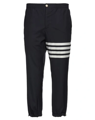 THOM BROWNE THOM BROWNE MAN PANTS MIDNIGHT BLUE SIZE 4 WOOL