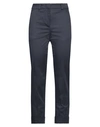 Peserico Easy Woman Pants Navy Size 2 Cotton, Elastane In Navy Blue