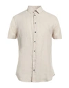 Giorgio Armani Man Shirt Cream Size 17 Linen In White