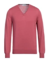 Gran Sasso Man Sweater Pastel Pink Size 40 Virgin Wool In Pink