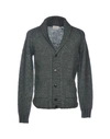 Brooksfield Man Cardigan Dark Green Size 44 Wool, Cotton In Green