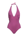 Fisico Cristina Ferrari Fisico Woman One-piece Swimsuit Mauve Size L Polyamide, Elastane In Purple