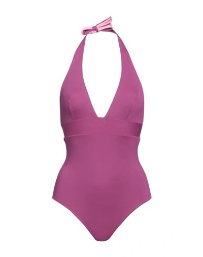 Fisico Woman One-piece Swimsuit Mauve Size L Polyamide, Elastane In Purple