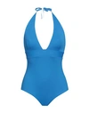 Fisico Woman One-piece Swimsuit Azure Size L Polyamide, Elastane In Blue