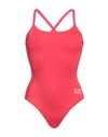Ea7 Woman One-piece Swimsuit Red Size 4 Polyamide, Elastane