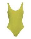 Fisico Woman One-piece Swimsuit Acid Green Size L Polyamide, Elastane