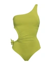 Fisico Woman One-piece Swimsuit Acid Green Size M Polyamide, Elastane