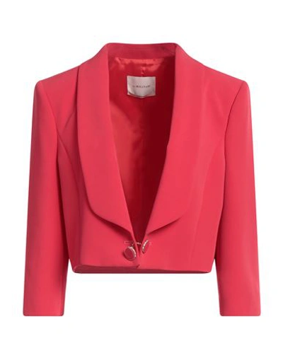 Anna Molinari Woman Blazer Red Size 12 Polyester, Elastane