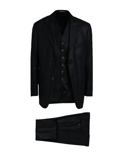 Facis Man Suit Black Size 40 Virgin Wool